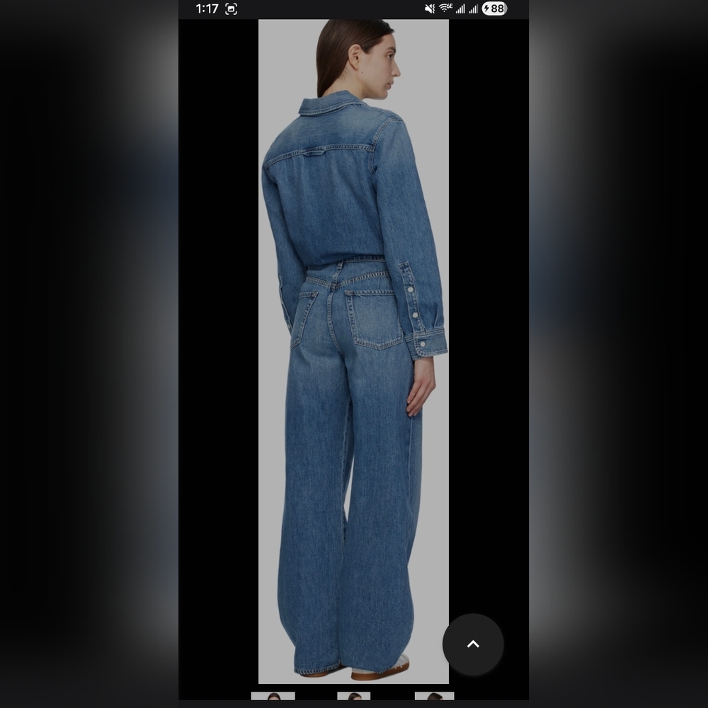 Citizen Of Humanity Maisie Blue Denim Jumpsuit - Picture 6 of 16